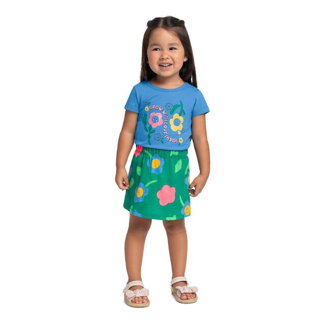 Conjunto Blusa e Short-Saia Bee Loop